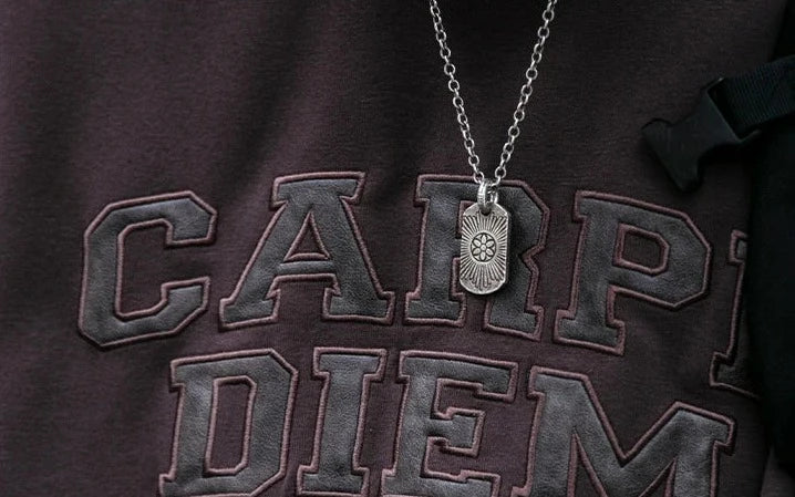 'Carpe Diem' Applique Hoodie Newgew