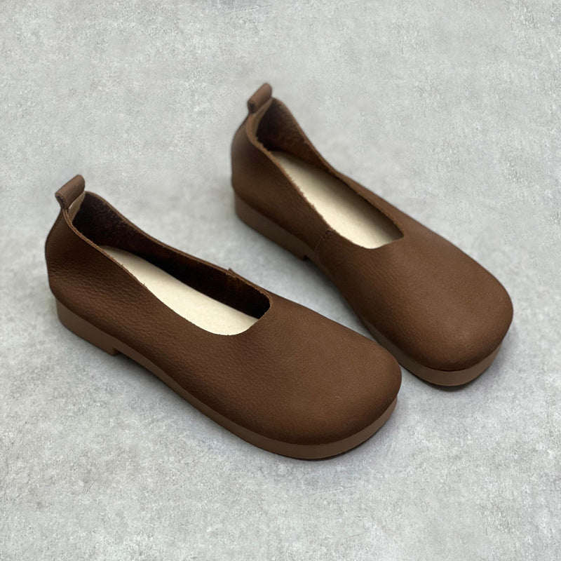 Casual Style Soft Leather Slip-on Shoes Newgew Shoes