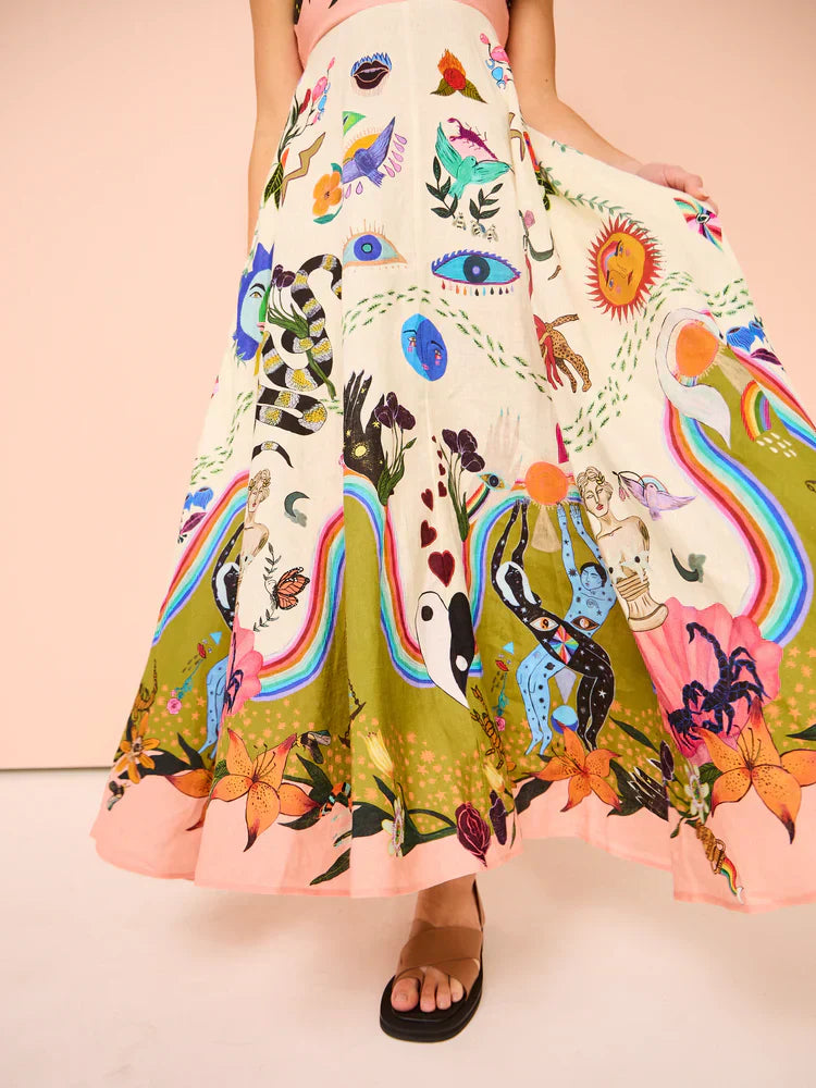 Evergreen Sundress In Multi Newgew Dresses