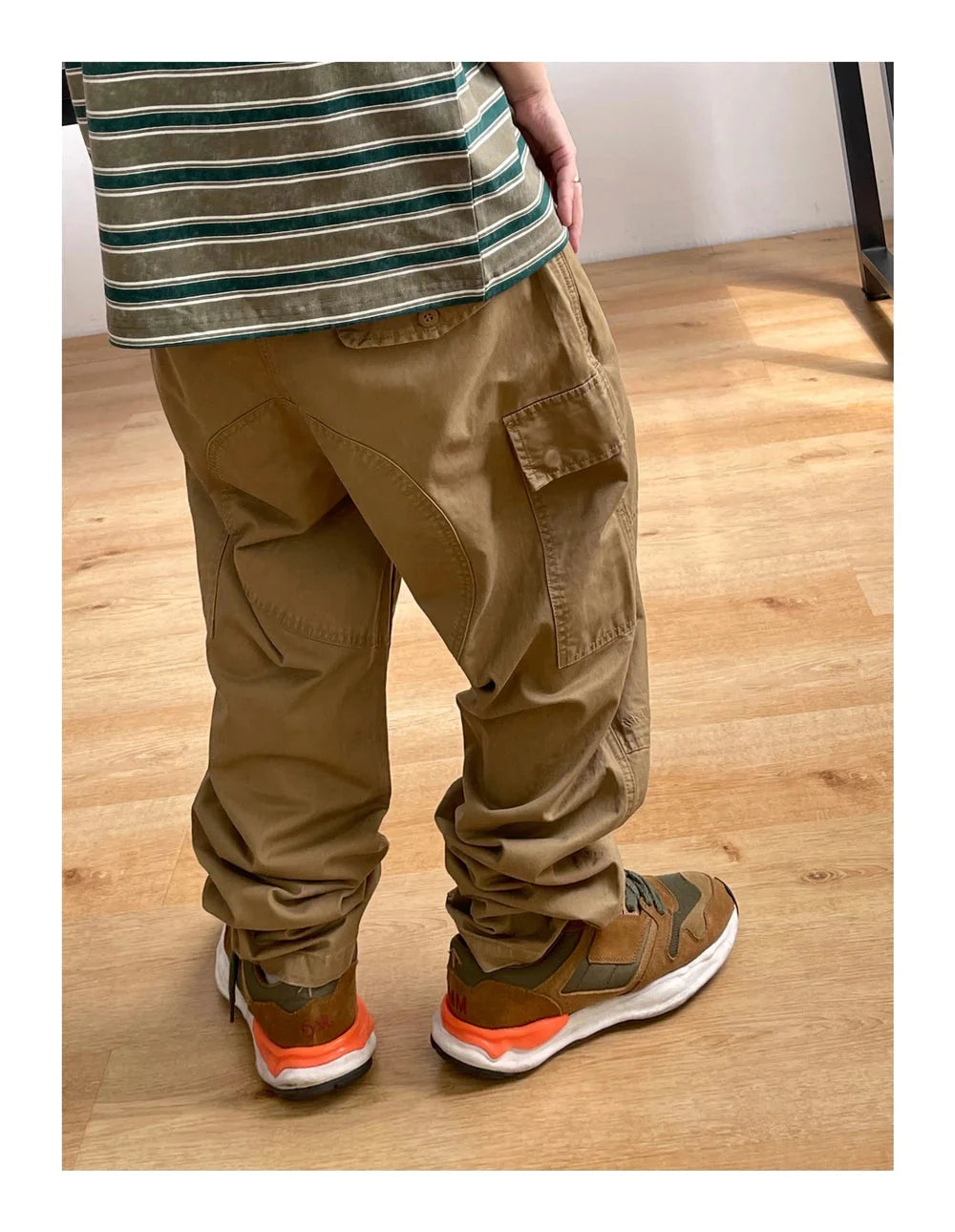 Contrast Waistband Paint Splash Workwear Cargo Pants Newgew