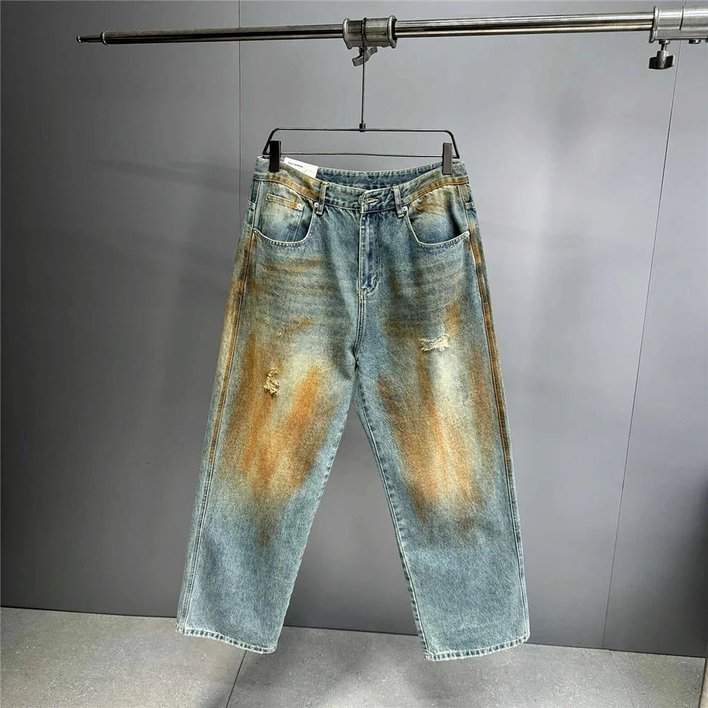 Copper Dust Baggy Denim Jeans Newgew