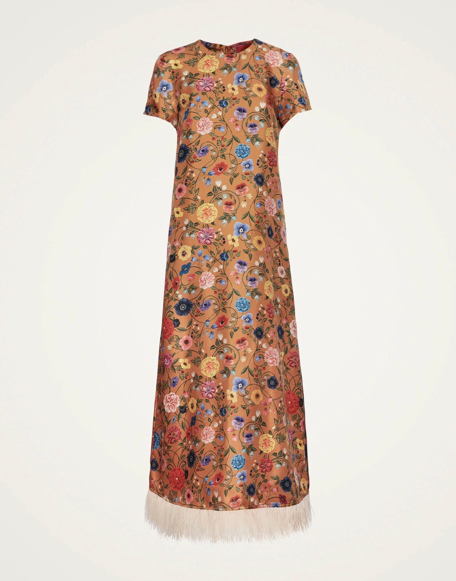 Floral - Printed Feather - Hem Dress Newgew Dresses