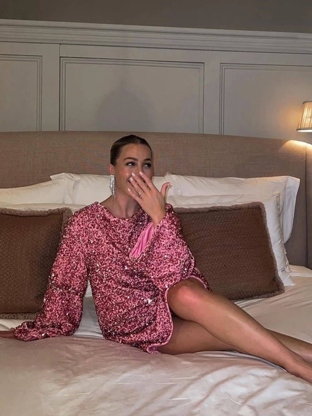 Sequined Tie-back Dress Newgew Dresses