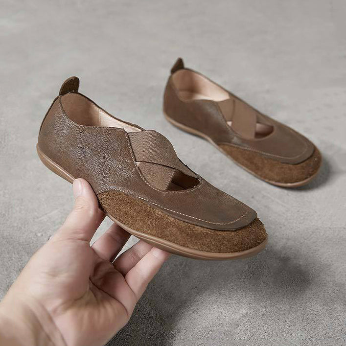 Elastic Cross Belt Slip-On Women's Flats Shoes Newgew Shoes