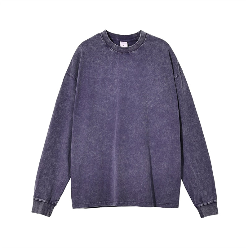 Essential Acid Washed Long Sleeve T-Shirt Newgew