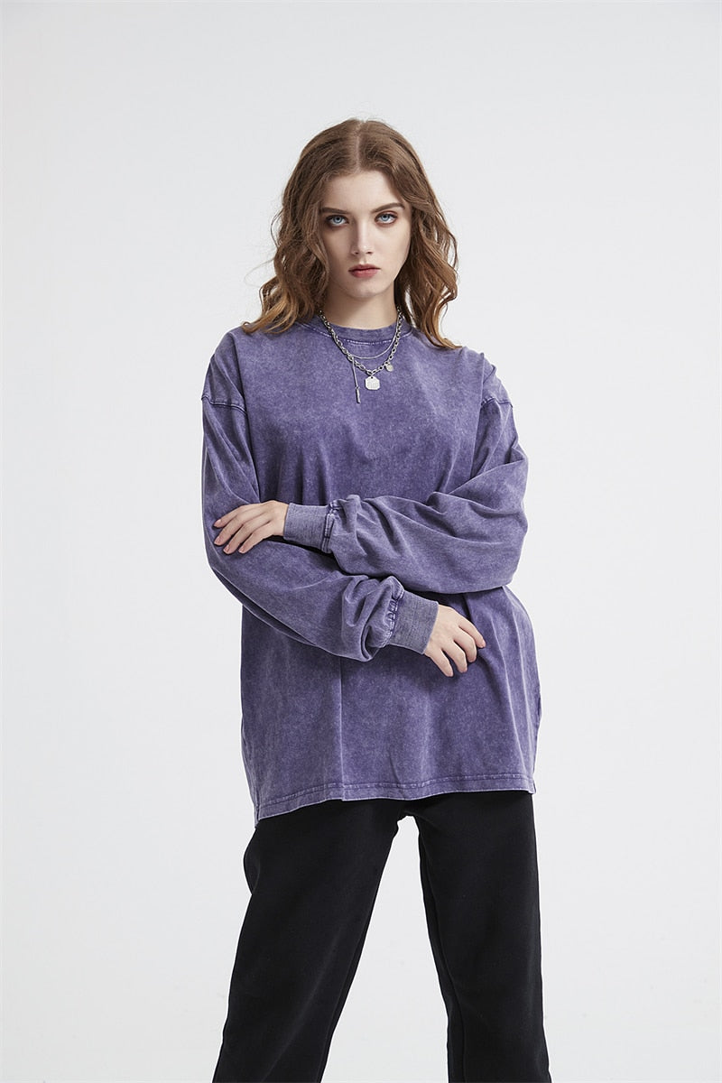 Essential Acid Washed Long Sleeve T-Shirt Newgew