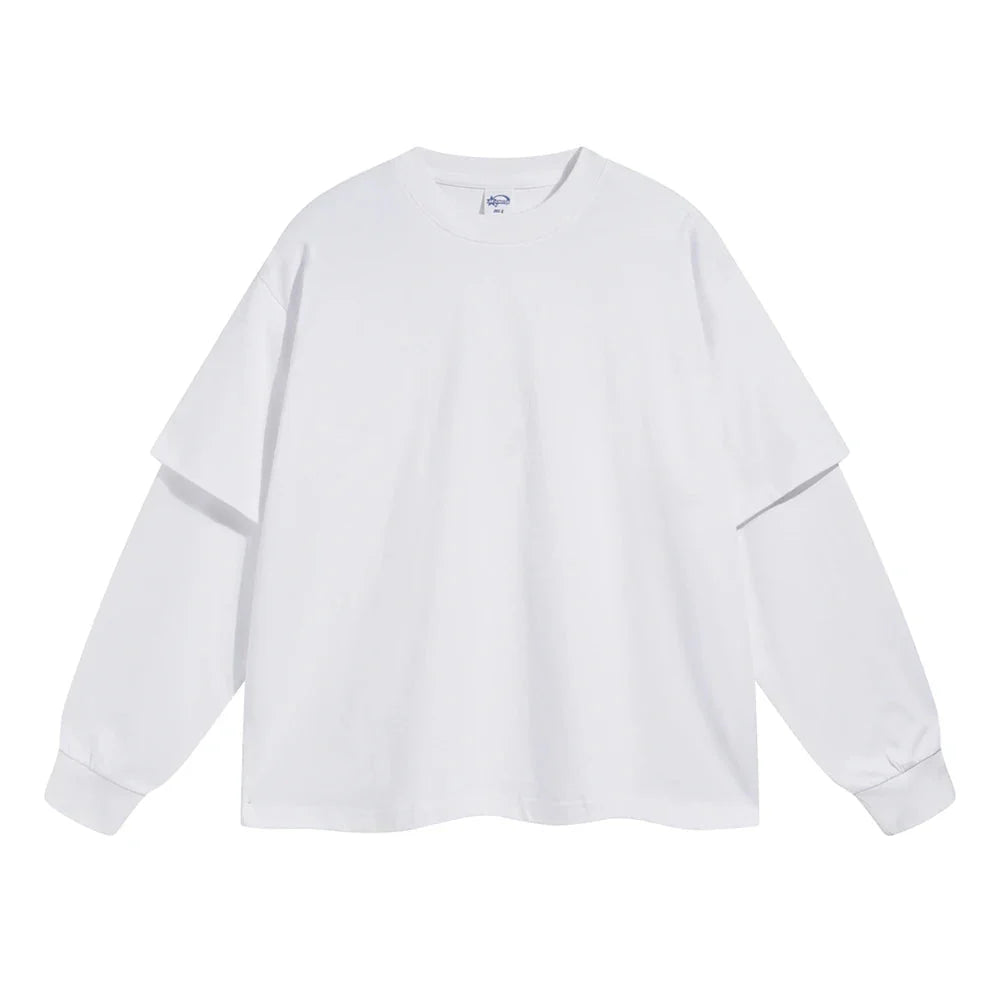 Essential Mock Double Layer Long Sleeve T-Shirt Newgew