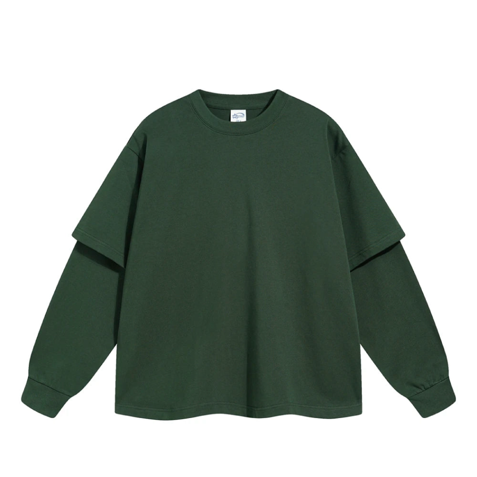 Essential Mock Double Layer Long Sleeve T-Shirt Newgew