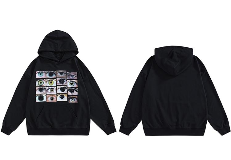 Eye Photo Graphic Hoodie Newgew