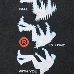 'Fall in Love with You' Acid Washed Graphic T-Shirt Newgew