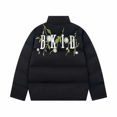 Flower Embroidery Puffer Jacket Newgew