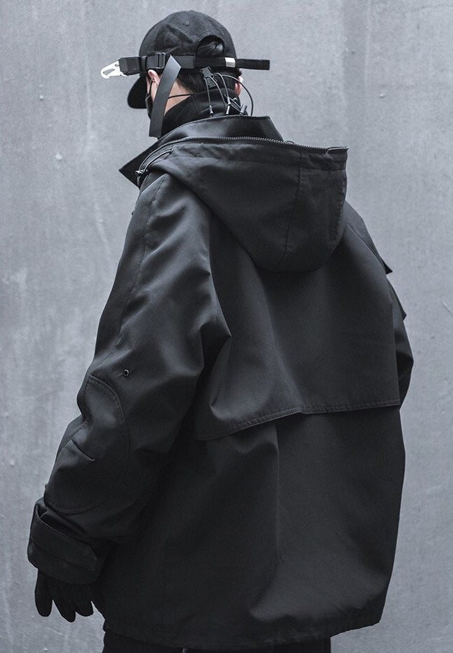 Futuristic Utility Cargo Jacket Newgew