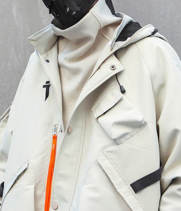 Futuristic Utility Cargo Jacket Newgew