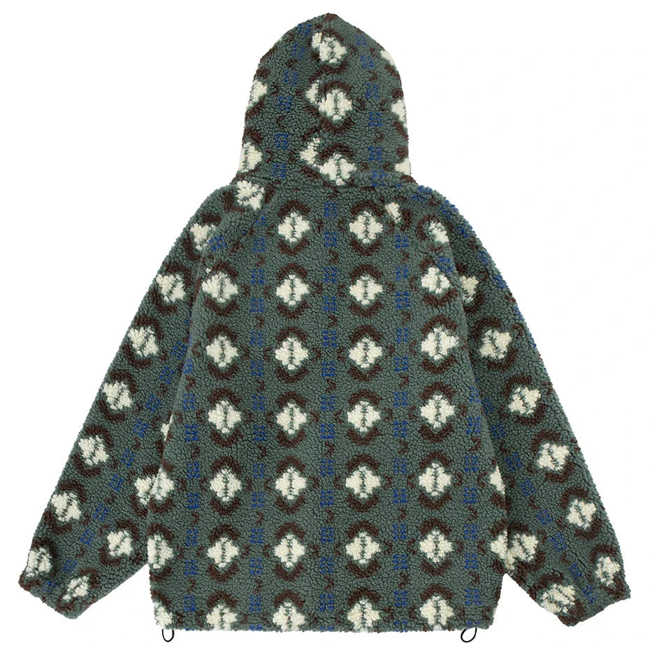 Geometric Borg Fleece Hoodie Newgew