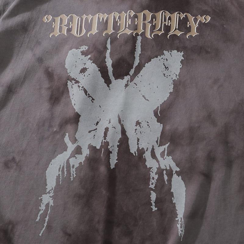 Gothic Butterfly Tie-Dye T-Shirt Newgew