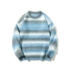 Gradient Stripe Knitted Sweater Newgew