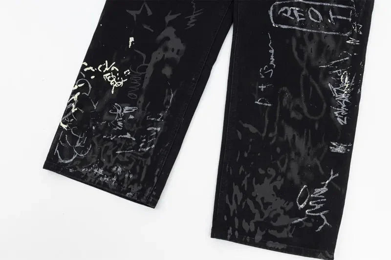 Graffiti Print Jeans Newgew