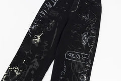 Graffiti Print Jeans Newgew