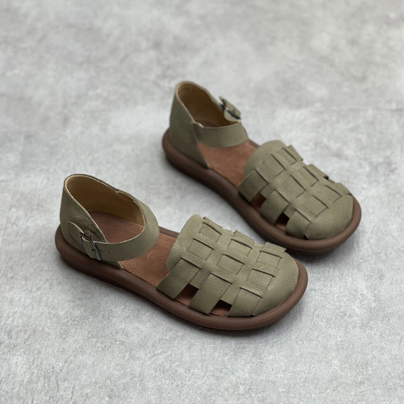 Handmade Leather Roman Sandals All-match Casual Shoes Newgew Shoes