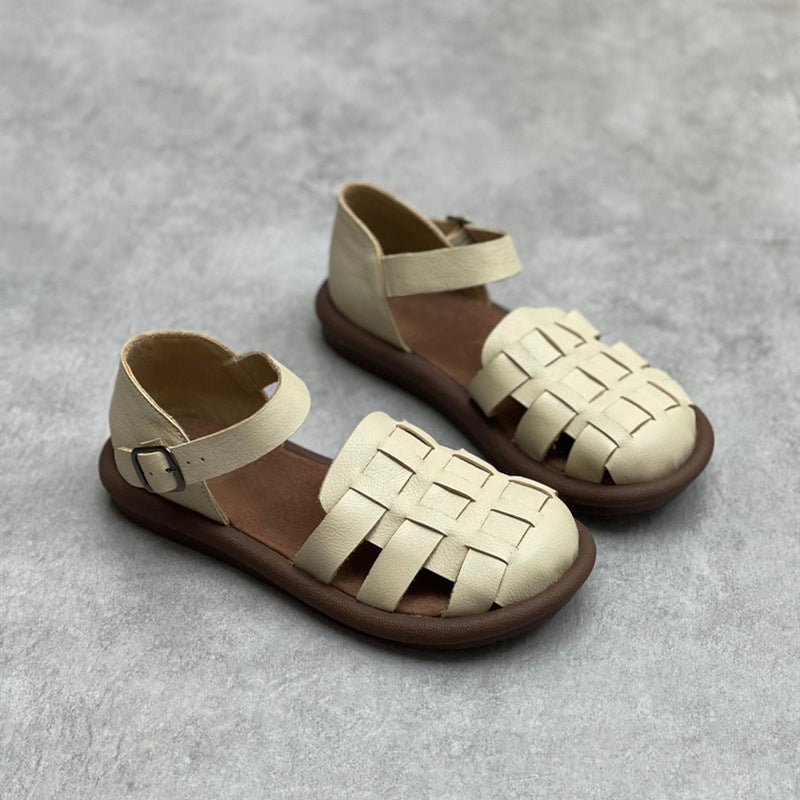 Handmade Leather Roman Sandals All-match Casual Shoes Newgew Shoes