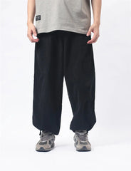 Herringbone Twill Wide-Leg Cargo Pants Newgew