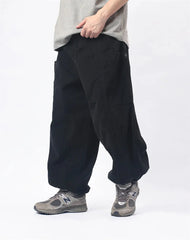 Herringbone Twill Wide-Leg Cargo Pants Newgew