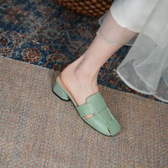 Elia Womens Green Flat Mules NEW GEW