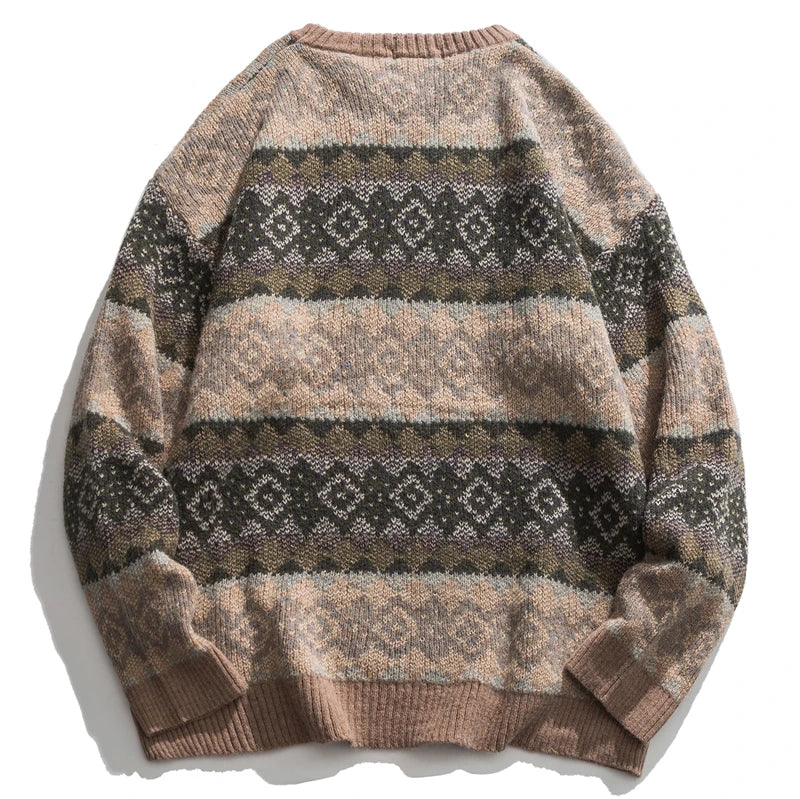 Jacquard Knit Grandad Jumper Newgew