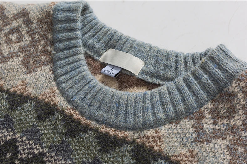 Jacquard Knit Grandad Jumper Newgew