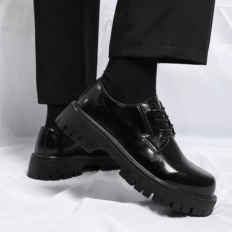 Lace-up Chunky Sole Derby Shoes Newgew