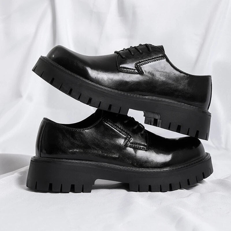 Lace-up Chunky Sole Derby Shoes Newgew