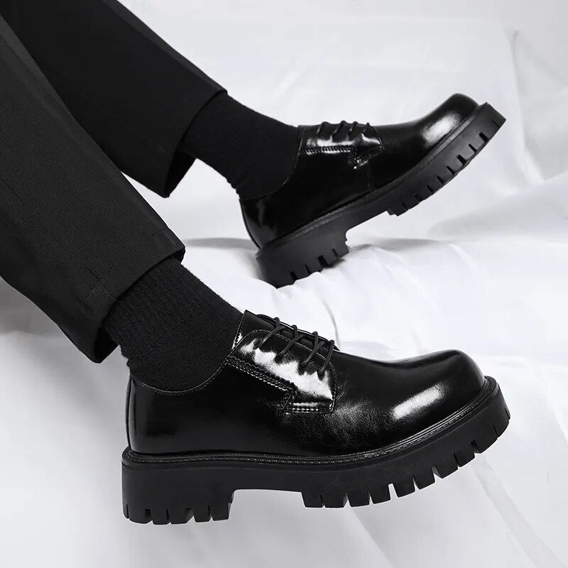 Lace-up Chunky Sole Derby Shoes Newgew