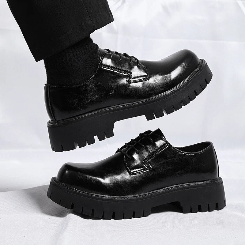 Lace-up Chunky Sole Derby Shoes Newgew