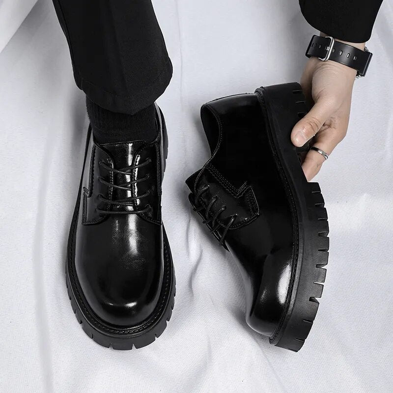 Lace-up Chunky Sole Derby Shoes Newgew