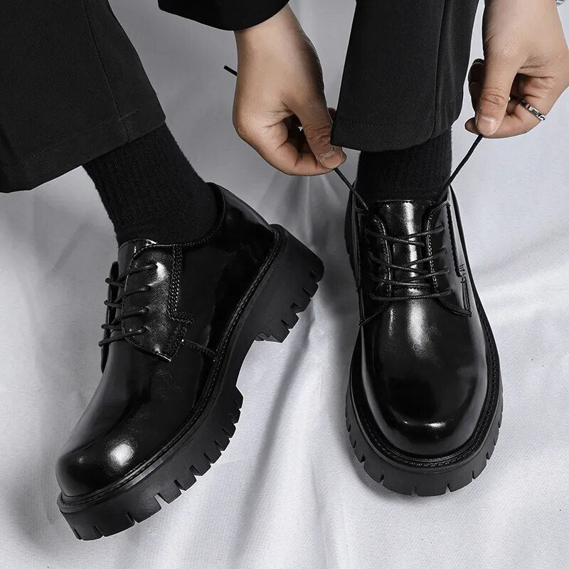 Lace-up Chunky Sole Derby Shoes Newgew