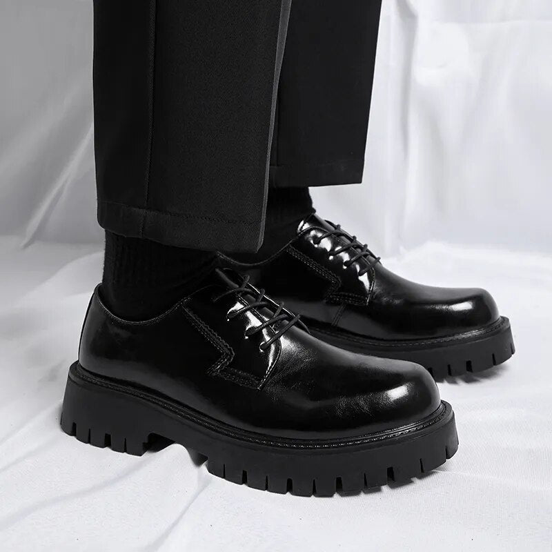 Lace-up Chunky Sole Derby Shoes Newgew