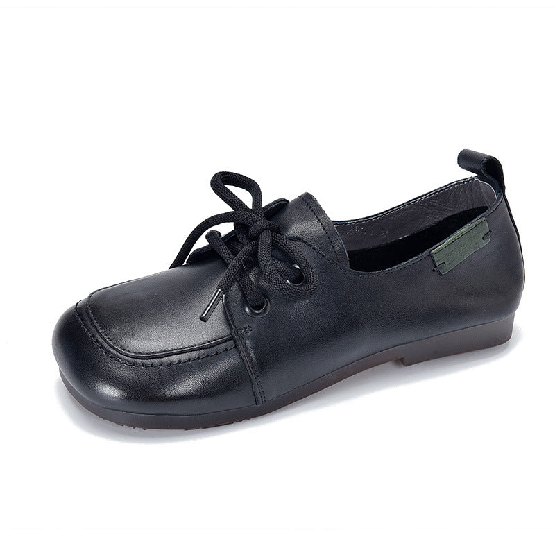 Lace-up Leather Shoes Slip-on Office-friendly Flats Newgew Shoes