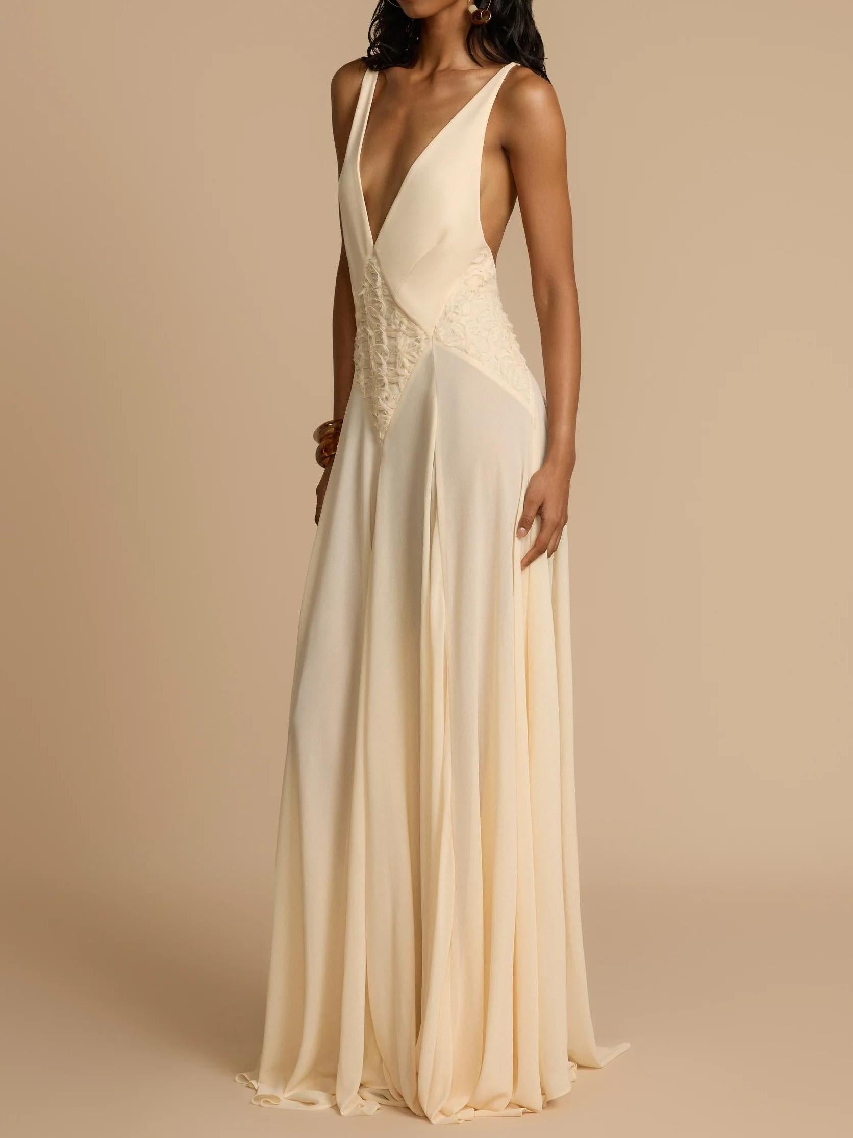 Lavinia Plunging V Maxi Dress Newgew Dresses
