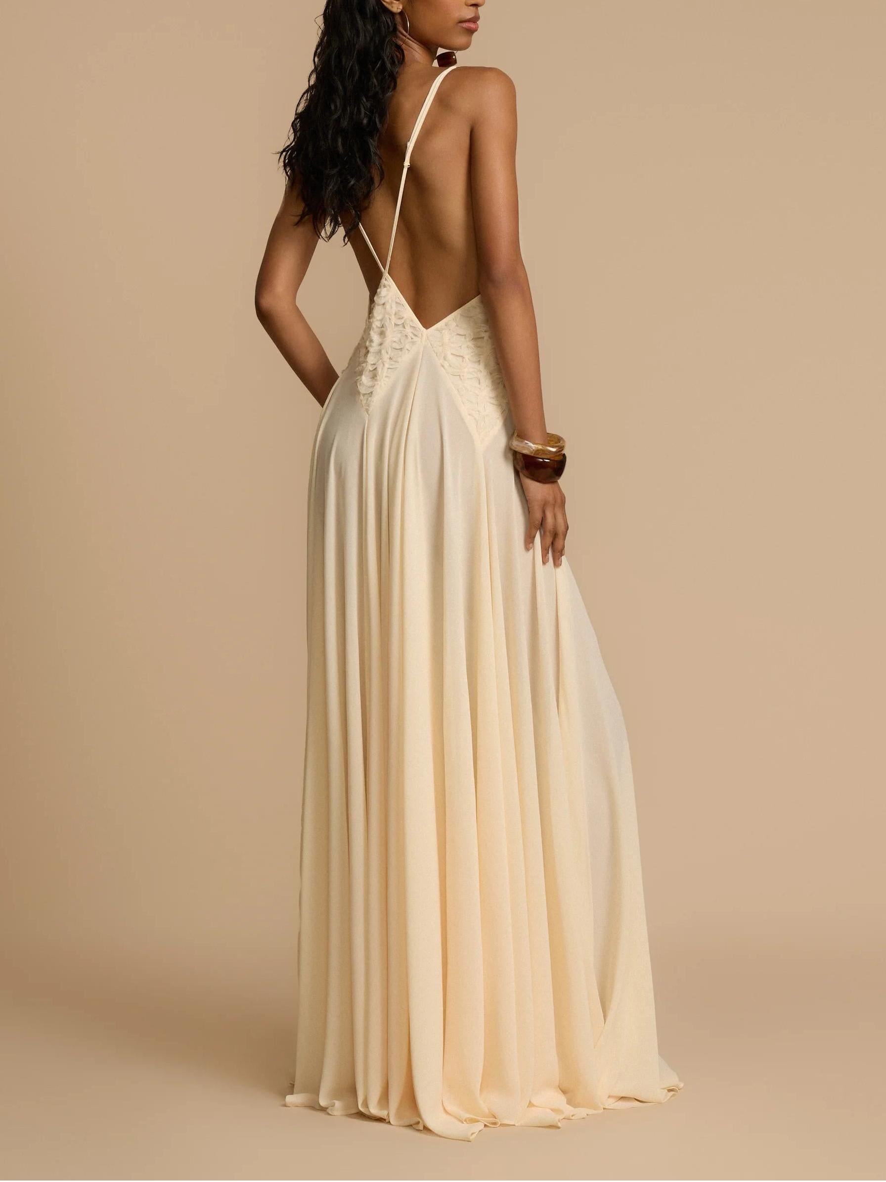 Lavinia Plunging V Maxi Dress Newgew Dresses