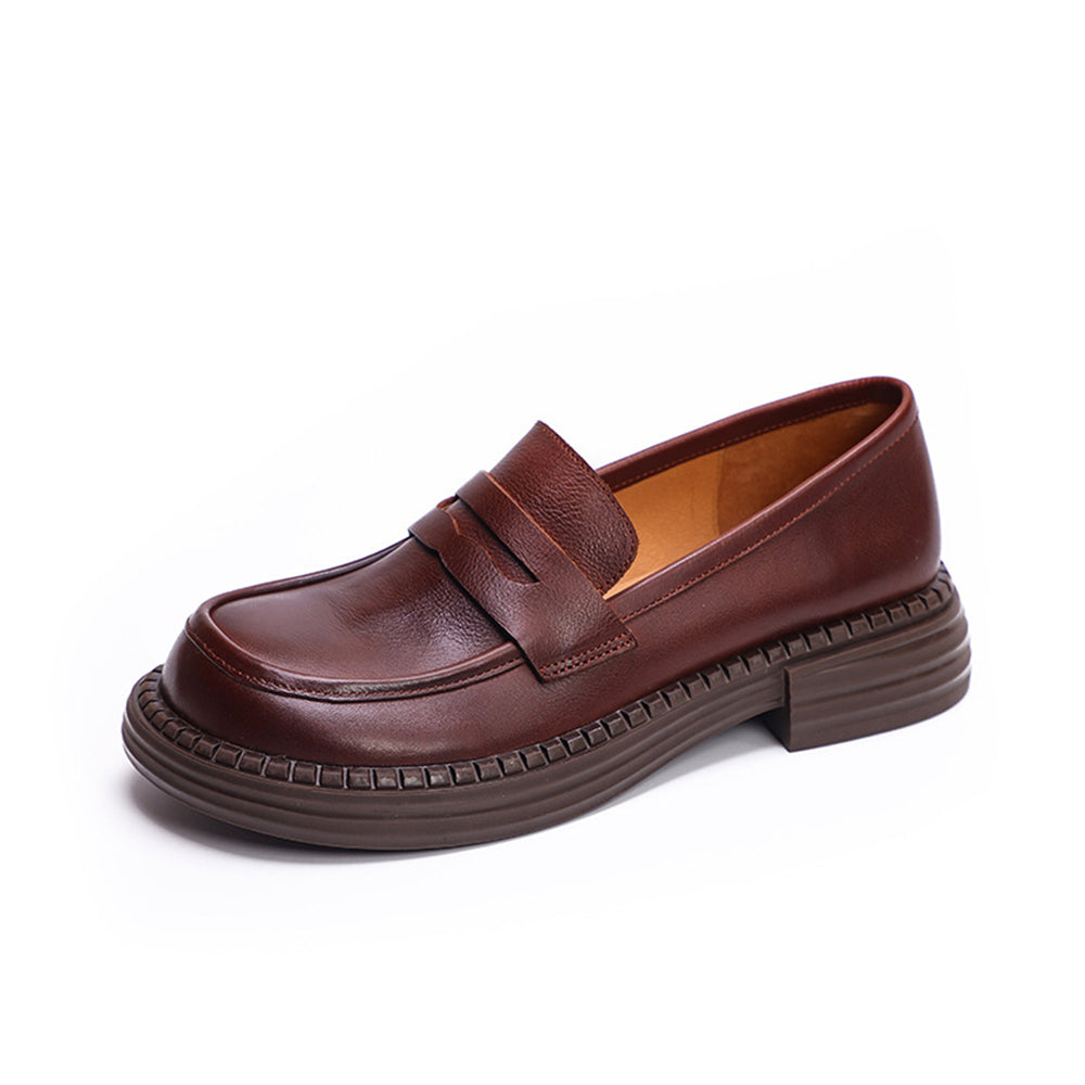 Leather Retro Soft Loafers Shoes Newgew Shoes