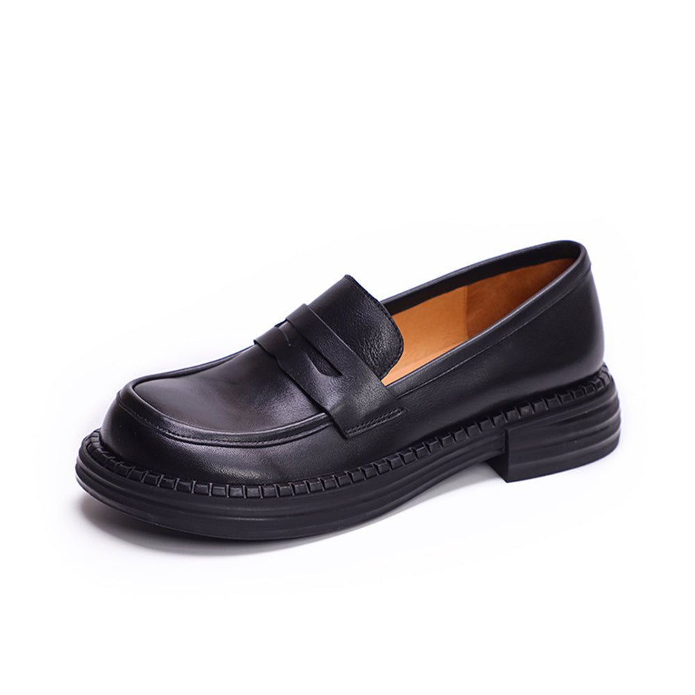 Leather Retro Soft Loafers Shoes Newgew Shoes