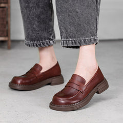 Leather Retro Soft Loafers Shoes Newgew Shoes