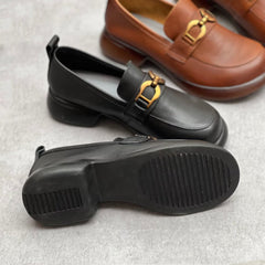 Leather Round Toe Comfortable Loafers Shoes Newgew Shoes