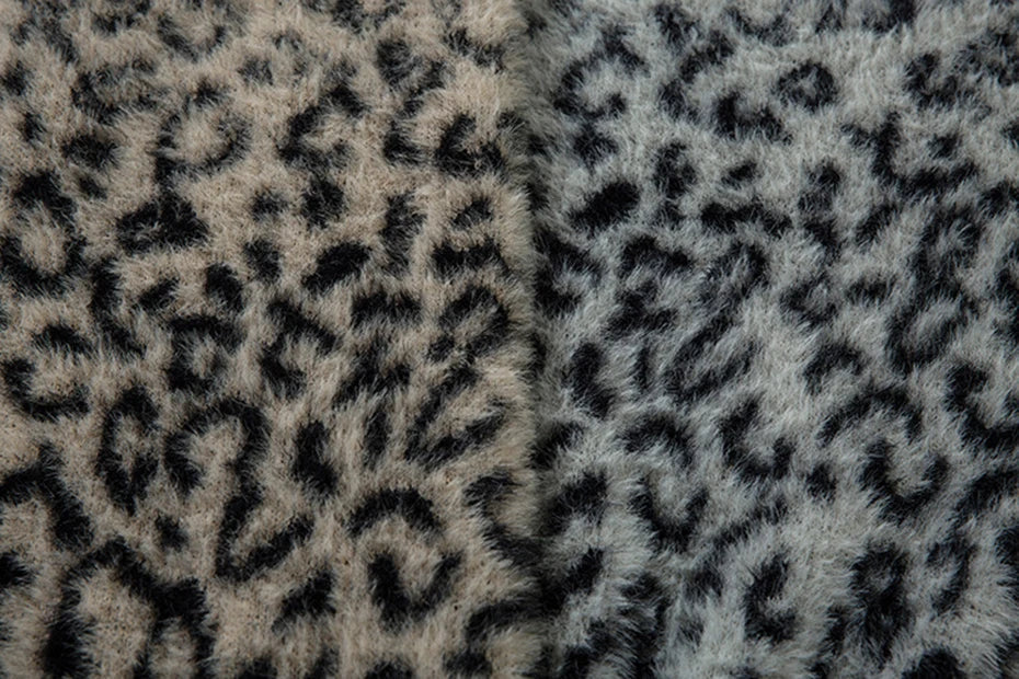 Leopard Print Mohair Style Sweater Newgew