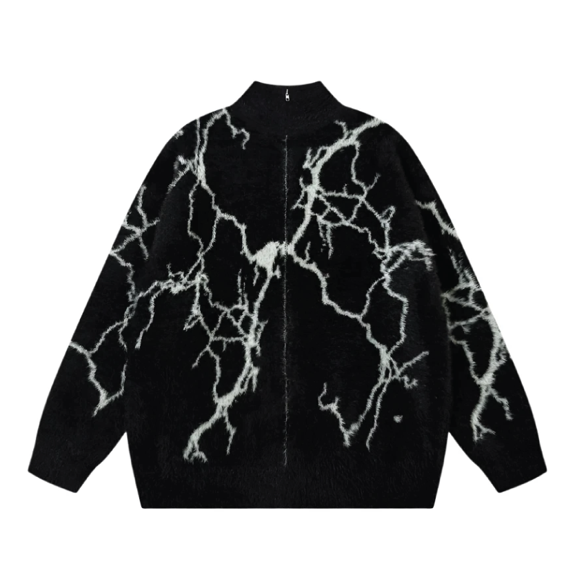 Lightning Zip Up Sweater Newgew