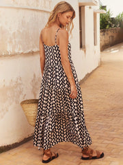 Strappy Square Neck Split Maxi Dress Newgew Dresses