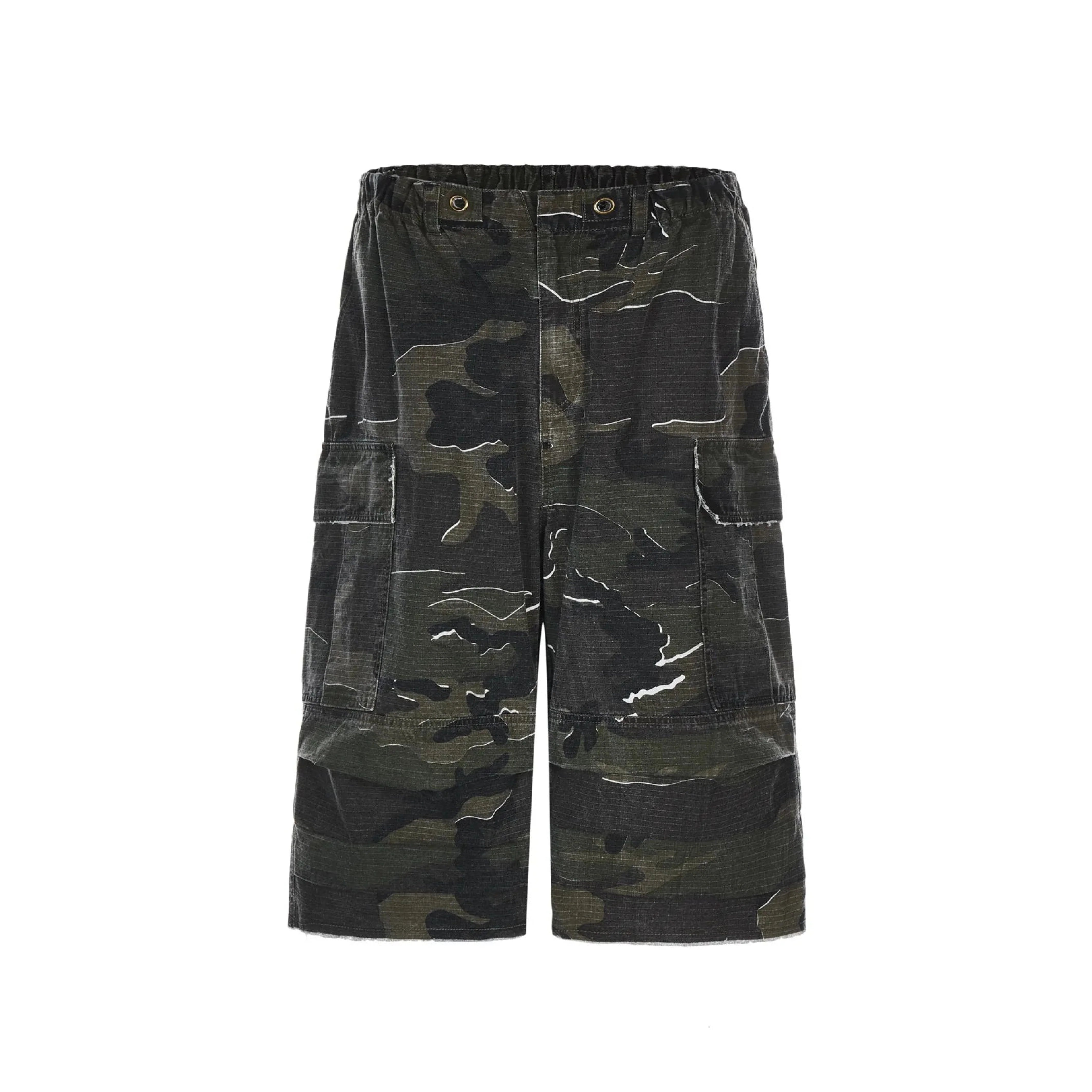 MADE EXTREME Long Length Camo Cargo Shorts Newgew