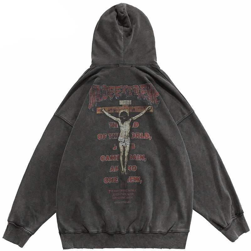 MADE EXTREME 'Redemption' Washed Hoodie Newgew