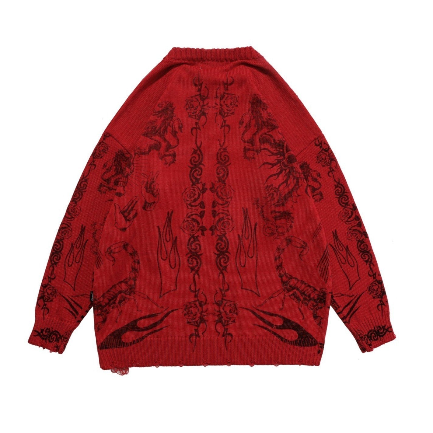 MADE EXTREME Tattoo Print Oversized Sweater Newgew