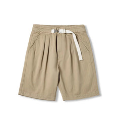 MADEN Belted Herringbone Twill Shorts Newgew